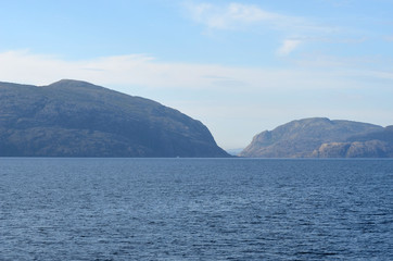 Mountains and fjord. Norwegian nature. Sognefjord. Flam, Norway
