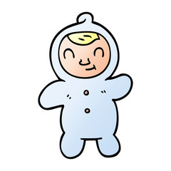 cartoon doodle human baby