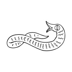 line drawing cartoon medieval snake