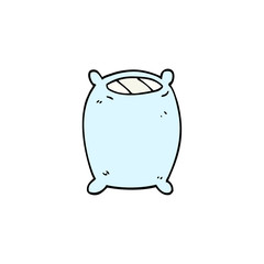 cartoon doodle bedtime pillow