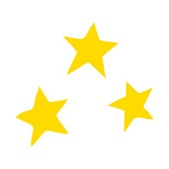 flat color style cartoon stars