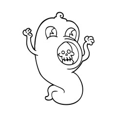 line drawing cartoon ghost