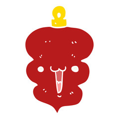 flat color style cartoon christmas decoration bauble