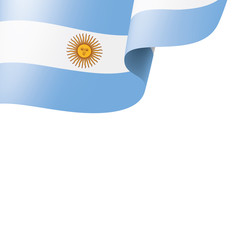 Argentina flag, vector illustration on a white background