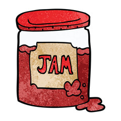 cartoon doodle jam pot
