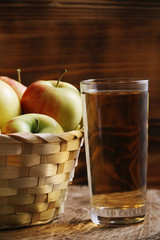 Apple cider in glass
