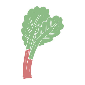 flat color style cartoon rhubarb