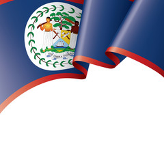 Obraz premium Belize flag, vector illustration on a white background