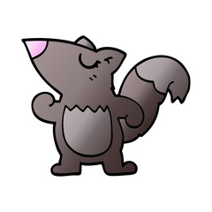 cartoon doodle squirrel