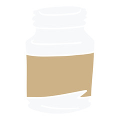 cartoon doodle pill jar