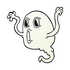 spooky cartoon doodle ghost