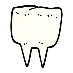 cartoon doodle tooth