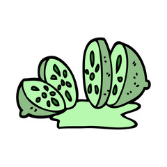 cartoon doodle citrus fruit