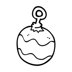 line drawing cartoon christmas decoration