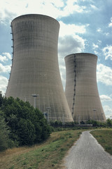tower nuclear power station old out of order germany nature tower sky  defense  industry