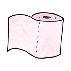 cartoon doodle toilet roll