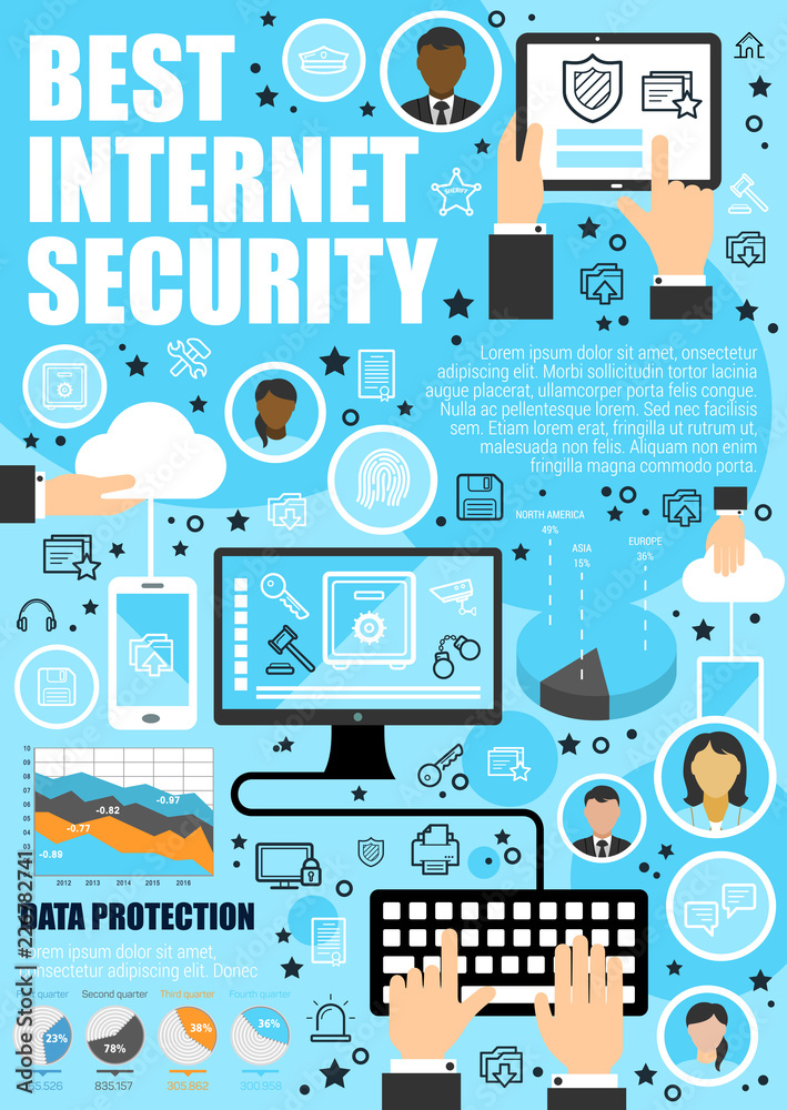Aufkleber secure online data, internet security
