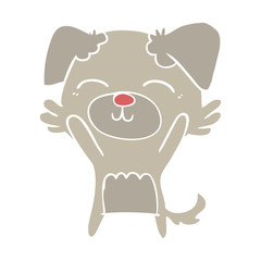 flat color style cartoon dog