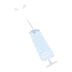 flat color illustration of a cartoon medical needle