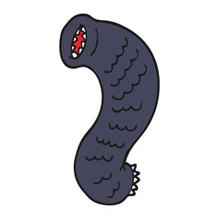cartoon doodle hungry leech