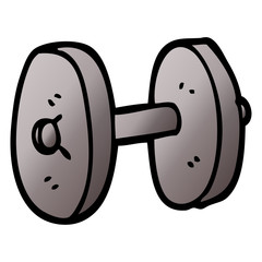 cartoon doodle gym weights