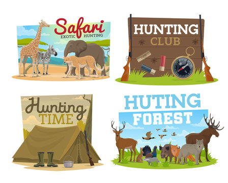 Hunting club and safari hunt adventure