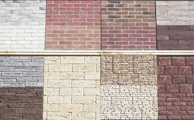 New facade decorative  tiles imitating stone and bricks