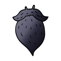 cartoon doodle fake beard