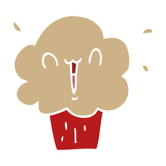 flat color style cartoon cupcake