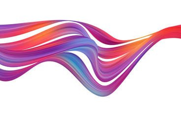 Modern colorful flow poster. Wave Liquid shape in color background. Art design for your design project. Vector illustration