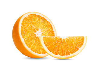 Orange fruit. Orange slice isolate on white background