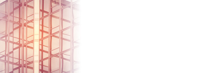 Obraz premium Panoramic abstract glass building detail 