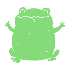 flat color style cartoon toad