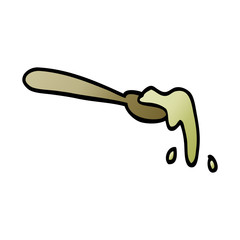 cartoon doodle ladle of food