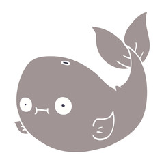 cartoon doodle whale