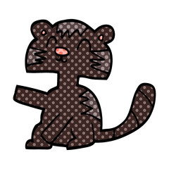 funny cartoon doodle cat