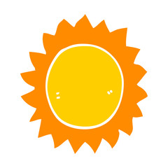 flat color style cartoon sun