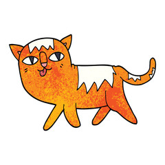 cartoon doodle funny cat