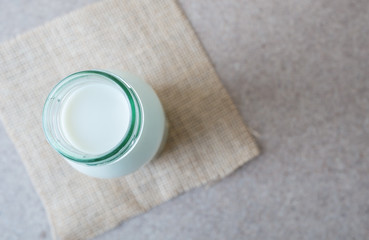 milk in bottle background,
