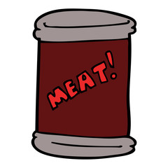 cartoon doodle can of meat