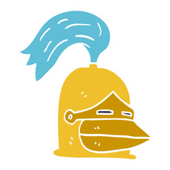 cartoon doodle golden helmet