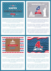 Independence Day Posters, Vector Illustration