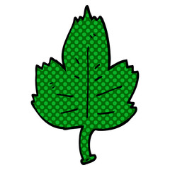cartoon doodle leaf