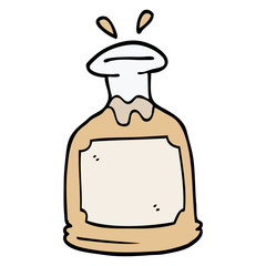 cartoon doodle whiskey decanter