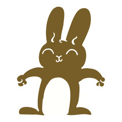 happy cartoon doodle rabbit