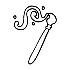 line drawing cartoon paint brush