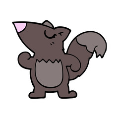 Obraz na płótnie Canvas cartoon doodle squirrel