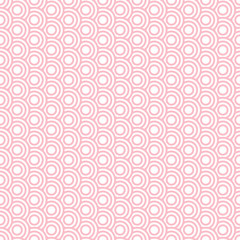 Retro Seamless Pattern Circles Rose