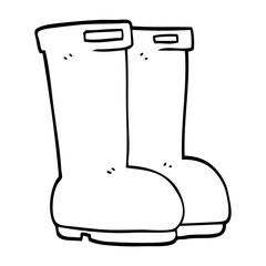 line drawing cartoon wellingtons