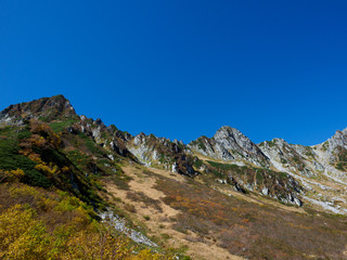 千畳敷から望む宝剣岳など山々
